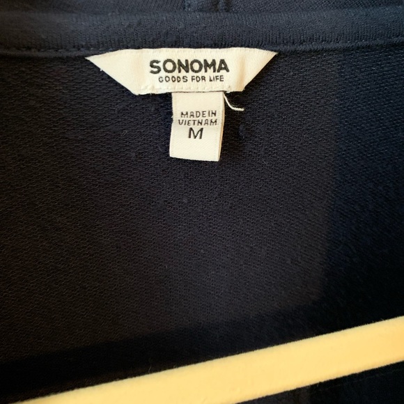 Sonoma Shawl Collar Open Front Cardigan, Casual Style, Medium, Navy - Picture 4 of 9